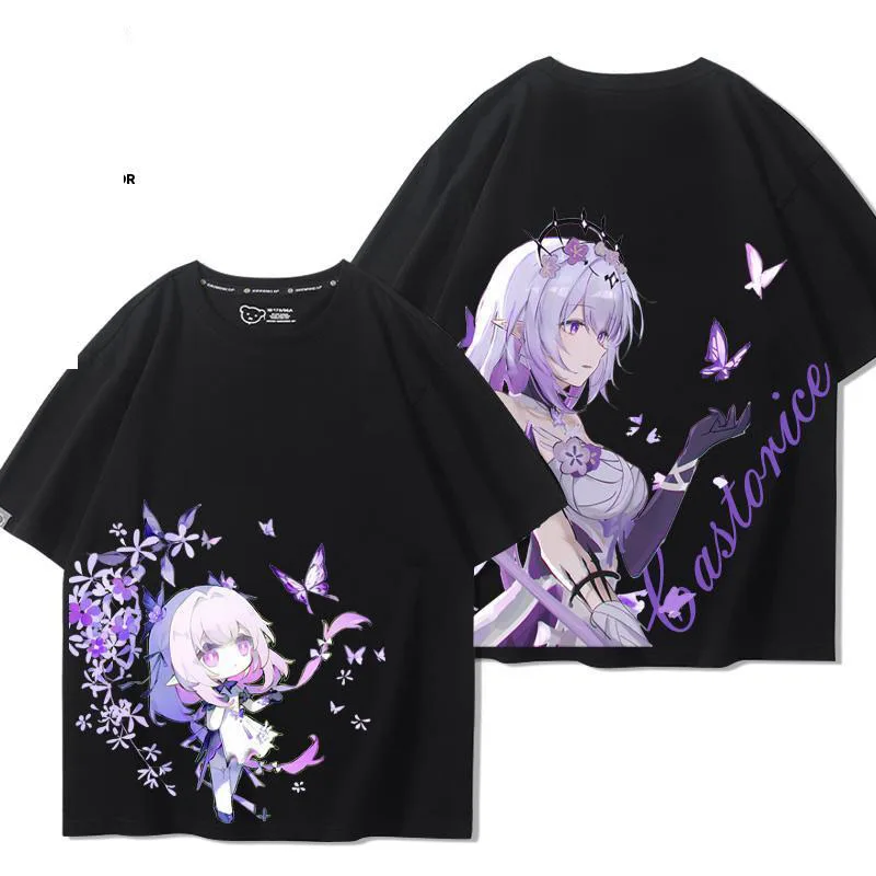 الخروع لعبة هونكاي ستار السكك الحديدية تأثيري تي شيرت ثلاثية الأبعاد طباعة طفل أنيمي المحملة الصيف جديد الرجال/النساء قصيرة الأكمام التي شيرت Harajuku Y2k