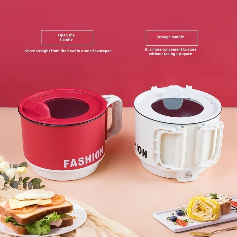 

【US/UK/EU Plug】Household Portable Small Insulated Electric Boiling Pot Multi Functional Non Stick Inner Pot Steaming Pot