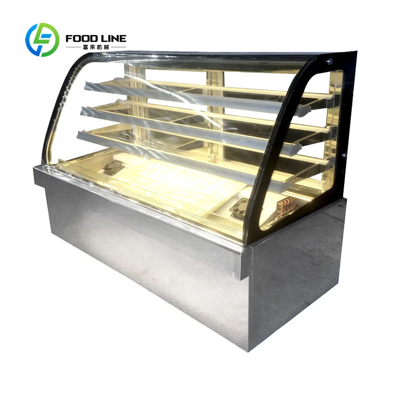 Custom Made Stainless Steel Cake Refrigerator Showcase Fridge Cake Bakery Display Case