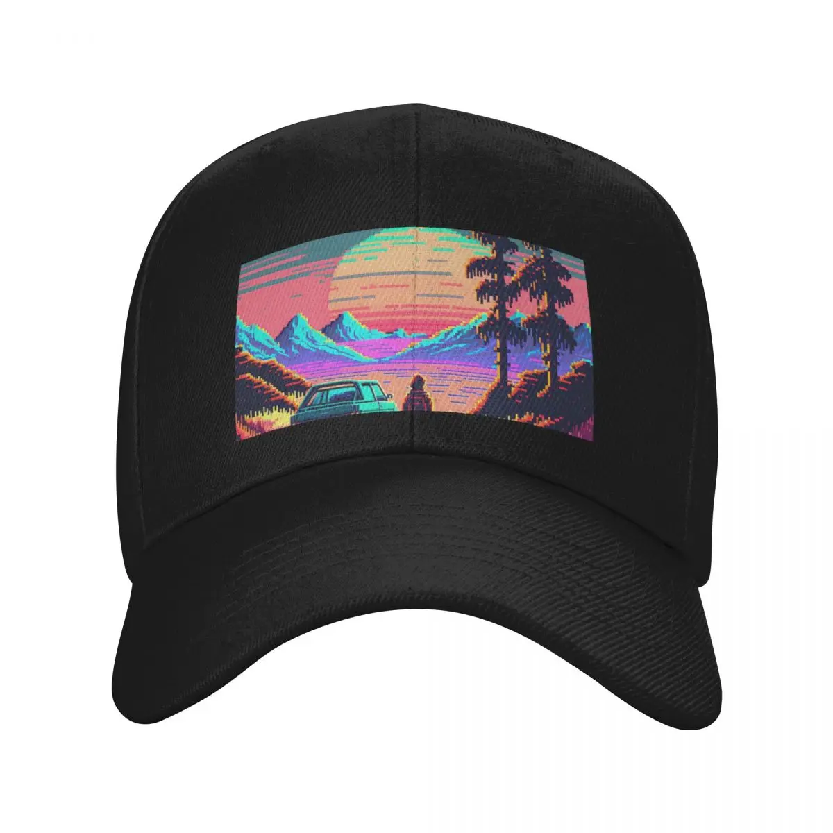 

Lofi 80s/90s Retro Design for Gamers Baseball Cap Hat Man Luxury Funny hats Christmas Hat cute Men Women's