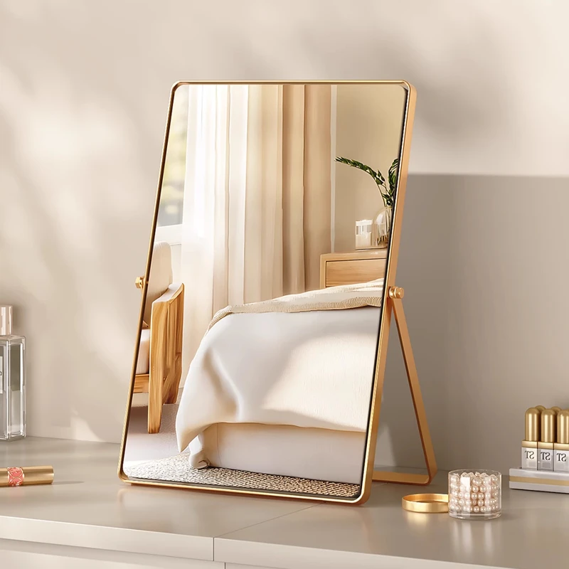 

Vanity Wall Mirror Art Folding Aesthetic Small Mirror Bedroom Girls Espejos De Pared Para Dormitorio Home Decoration Accessories