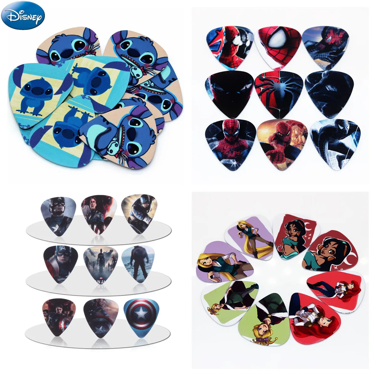 10pcs Disney Stitch Spiderman high quality picks DIY design guitar accessories pick guitar picks Guitar Accessories ukulele bass