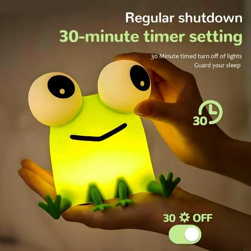 Portable Night Light Silicone Animal Rechargeable Light Touch Sensitive Silicone Texture for Nursery Bedside M4YD