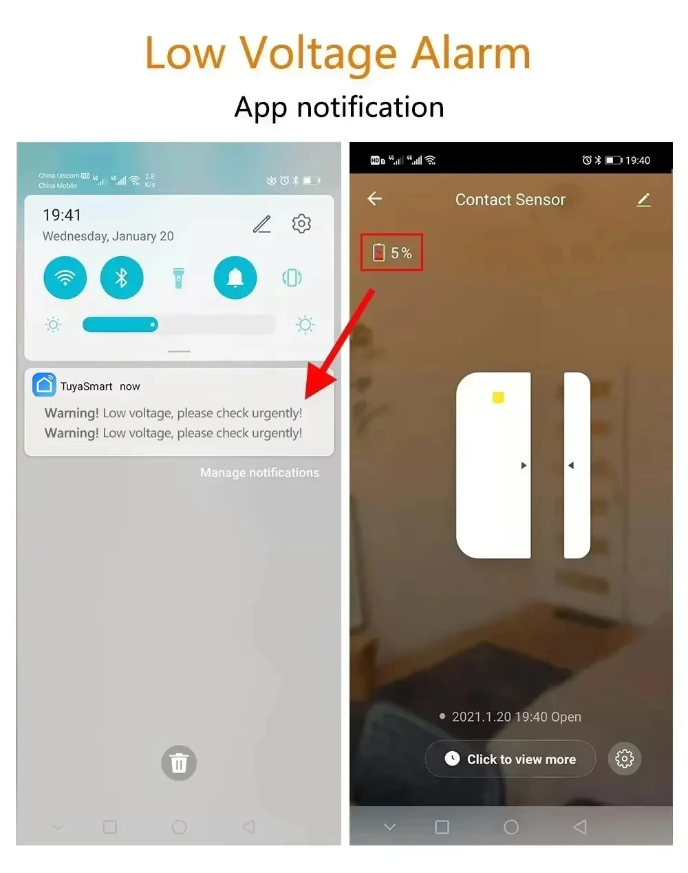 Zigbee 3.0 Tür- und Fenstersensor, Sicherheits-Magnetkontakt-Detektor, APP-Fernalarm für Alexa, Google Home Hub erforderlich – Detail 3