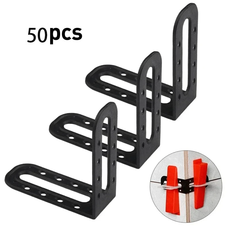 

10 шт./100 шт. керамический квадратный угловой инструмент для выравнивания и позиционирования плитки, прямоугольный фиксирующий инструмент