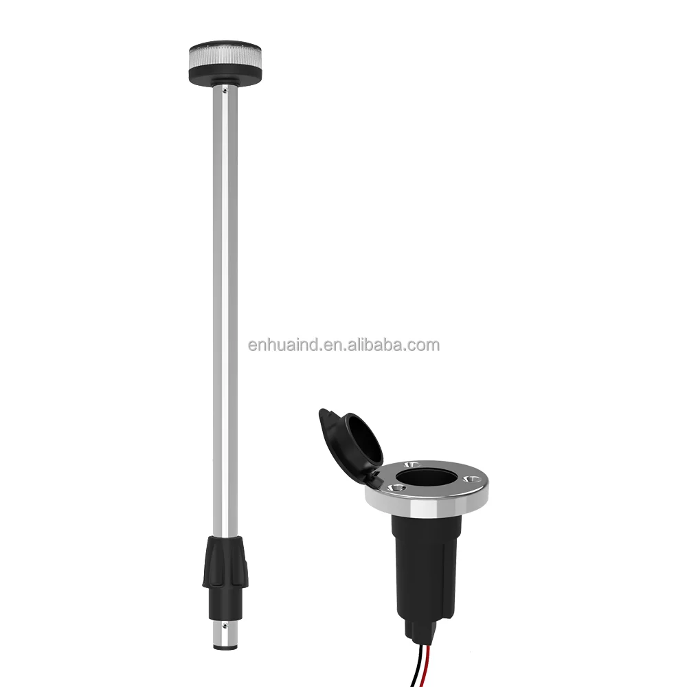 

STLF Marine Navigation Lights LED All Around White 2 NM with Plug in Base 12 Volts 22 Inches