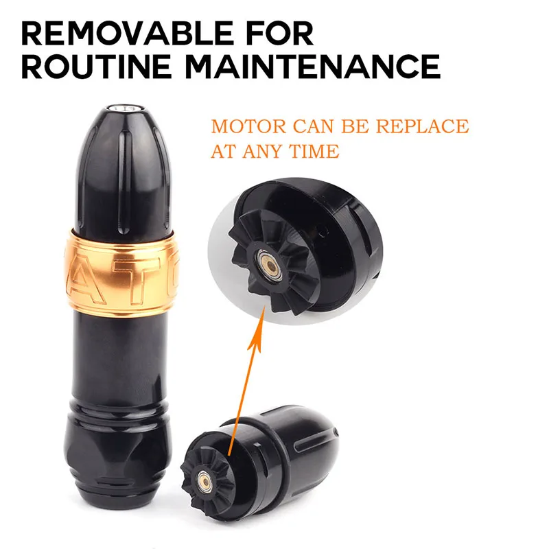 

Colors Rocket Tattoo Pen Rotary Tattoo Machine Gun Permanent Make-up Machine Space Aluminum Cartridge Tattoo Gun Equipment