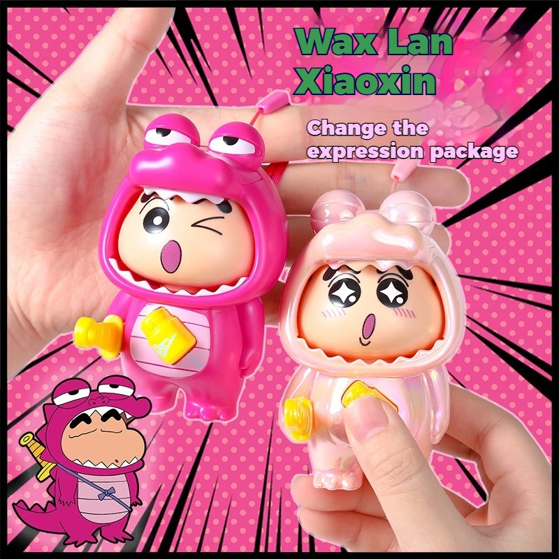 

Authentic Crayon Shinchan Blind Box Crocodile Shinchan Transforming Face Collectible Anime Model Toy Press To Change Expression