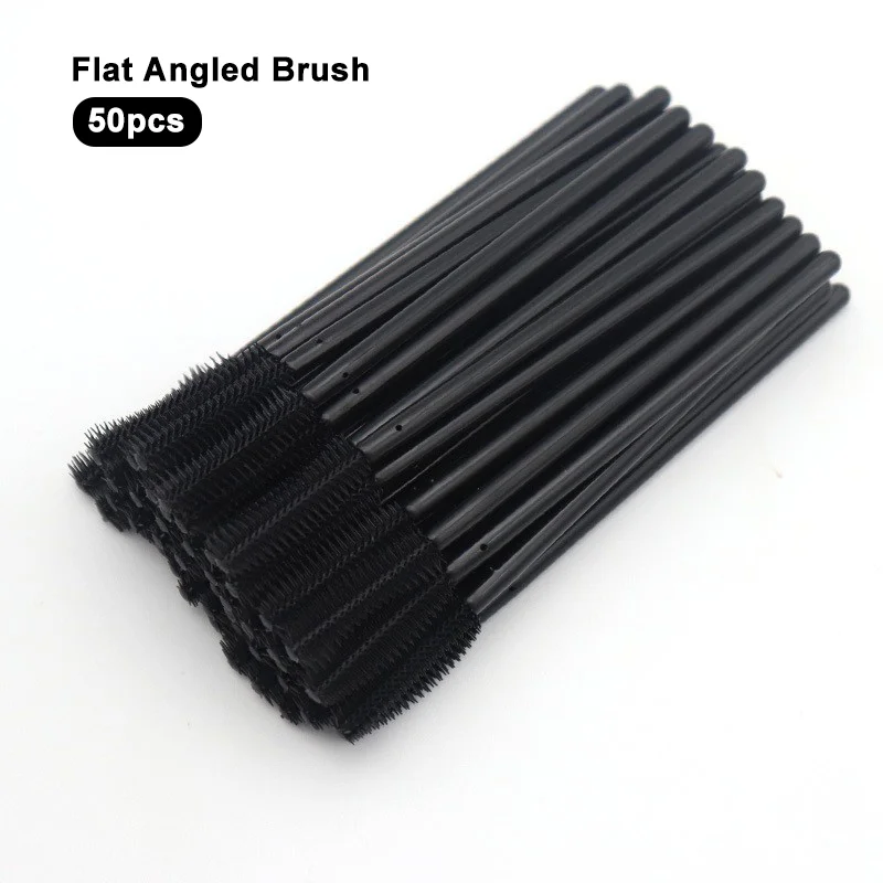 50 pçs descartáveis silicone cílios escovas aplicador olho lash rímel varinhas escova extensão de cílios ferramentas de maquiagem feminina