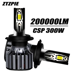 ZTZPIE 6000K HB3 HB4 9005 9006 H1 H7 Canbus Led H4 H11 Turbo Bulbs Led CSP Lamp Car Headlight Fog Light 200000LM 300W
