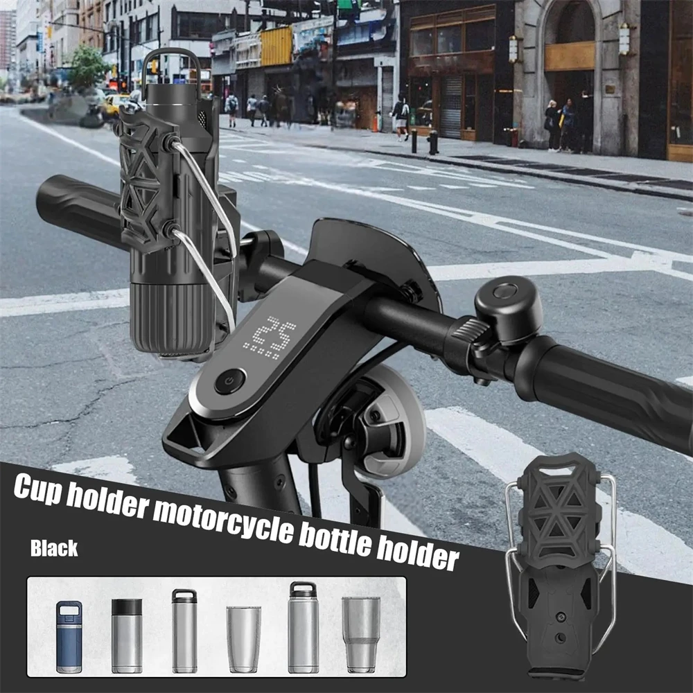 Verstellbarer Motorrad-Getränkehalter, Lenker-Wasserflaschenhalterung für MTB, Rennrad, ADV Motorrad, Getränkehalterung – Detail 10