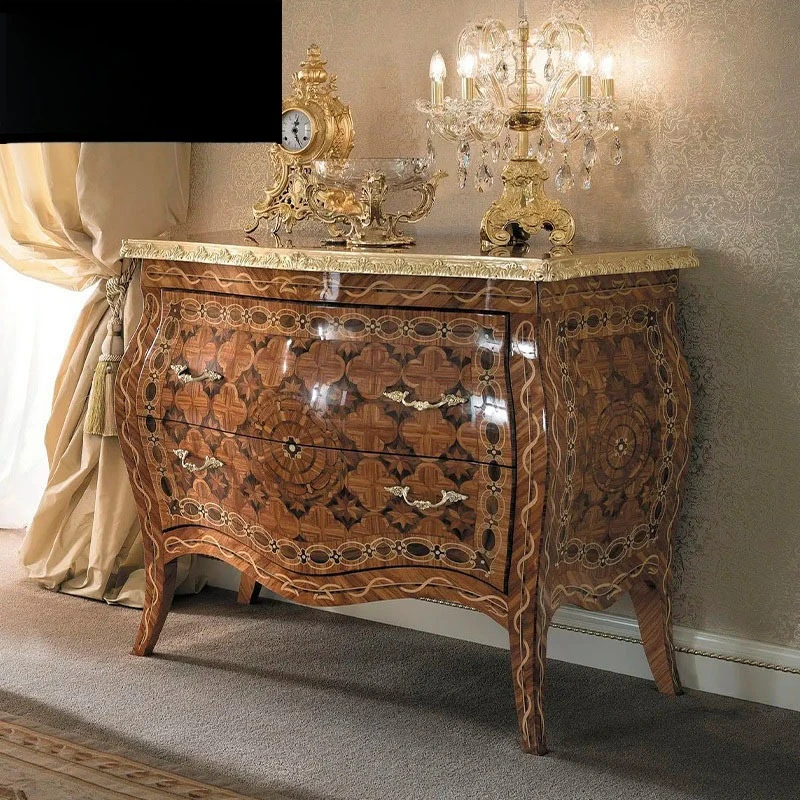 European mahogany carved entrance table French palace luxury entrance cabinet decorative locker dining side cabinet furniture