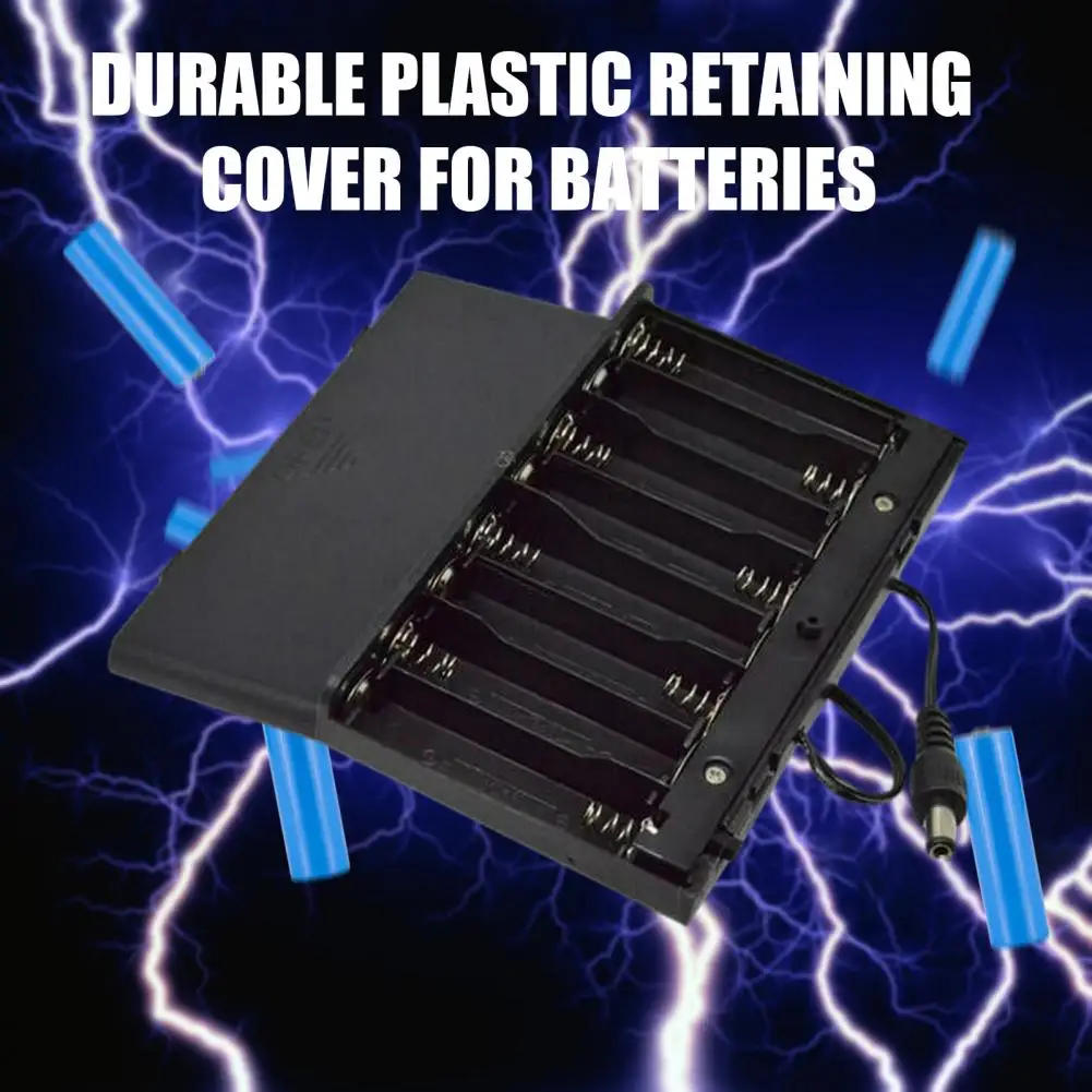 

Battery Case with Extended Battery Life Feature Durable 12v Aa Battery Holder Case Box with Switch Cover for Home Outdoor Use