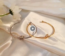 Stainless Steel Hearts Knot Wire Open Bracelets Bangles DIY Bracelet Cuff Knot Bangles for Jewelry Making