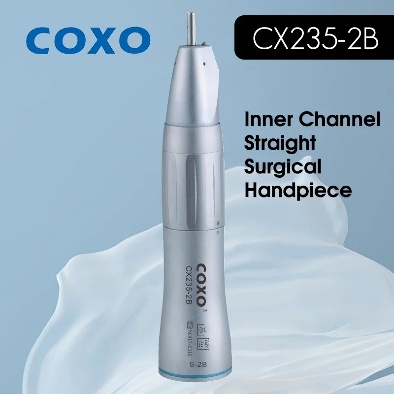 

COXO CX235-2B Electric Micromotor Compatible Contra-Angle Handpiece- NSK 1:1 Direct Drive Ratio and Inner Channel Transmission