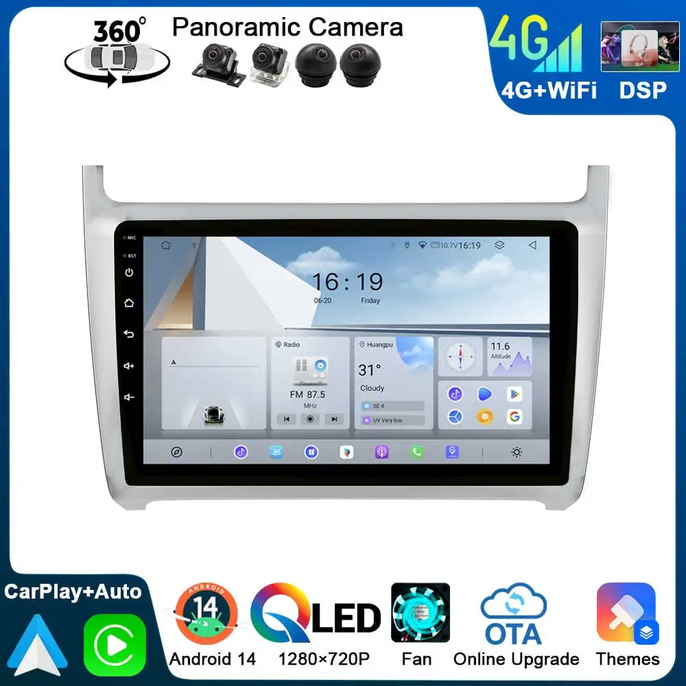 

Car Radio Multimedia Video Player GPS Navigation Stereo For Volkswagen Polo MK5 Vento 2009-2020 radio android 9 pulgadas carplay