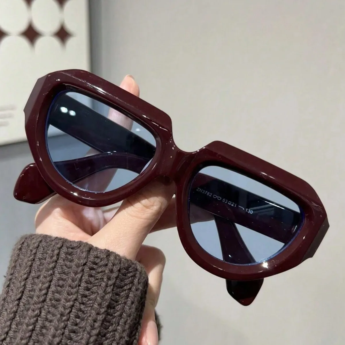 2026 Retro Punk Irregular Square Big Frame Sunglasses Unisex Hip Hop Trendy High Grade Outdoor Daily Eyewear