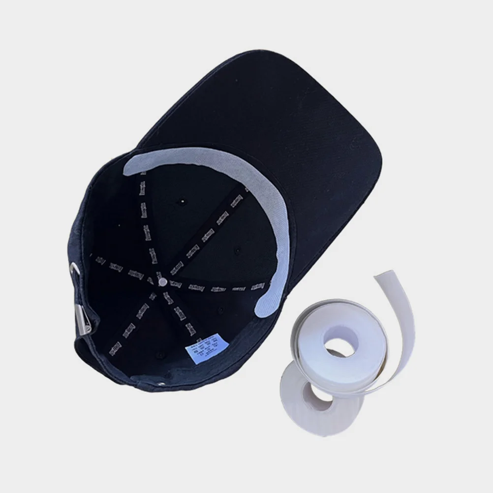 

5 Rolls Self-Adhesive Sweat Absorbing Tape for Hat Liner Collar Protector Reusable Sweat Absorption Strips Comfortable Non-Woven
