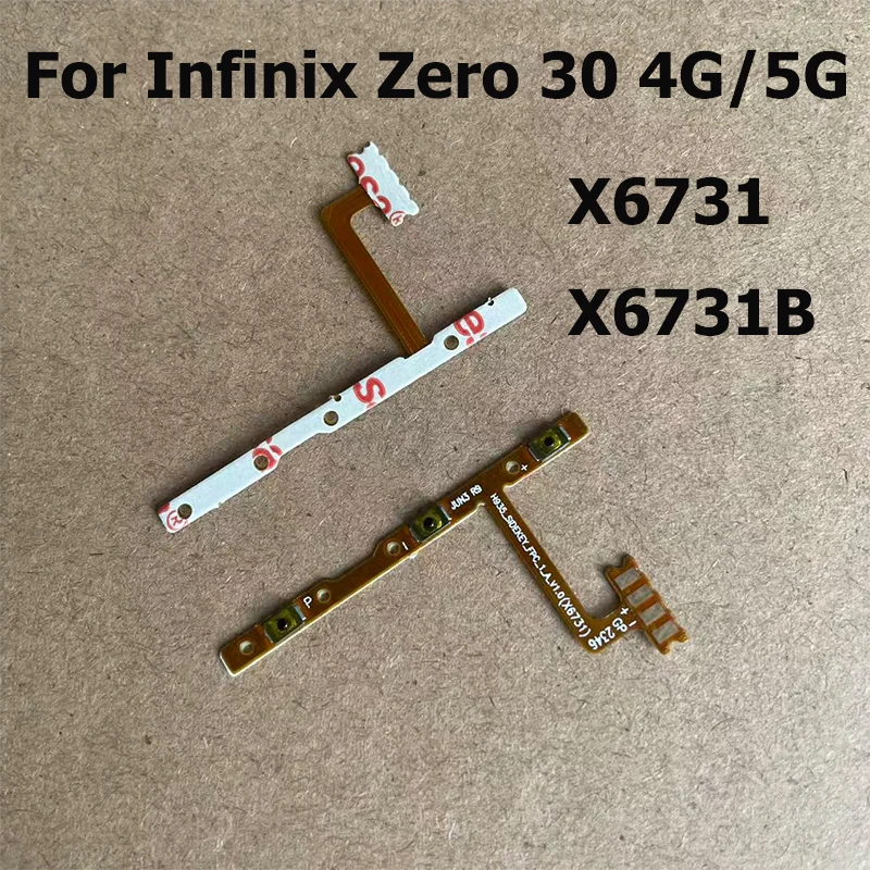 

Для Infinix Zero 30 4G 5G Кнопка регулировки громкости Гибкий кабель Боковой ключ-переключатель ВКЛ-ВЫКЛ Кнопка управления X6731 X6731B