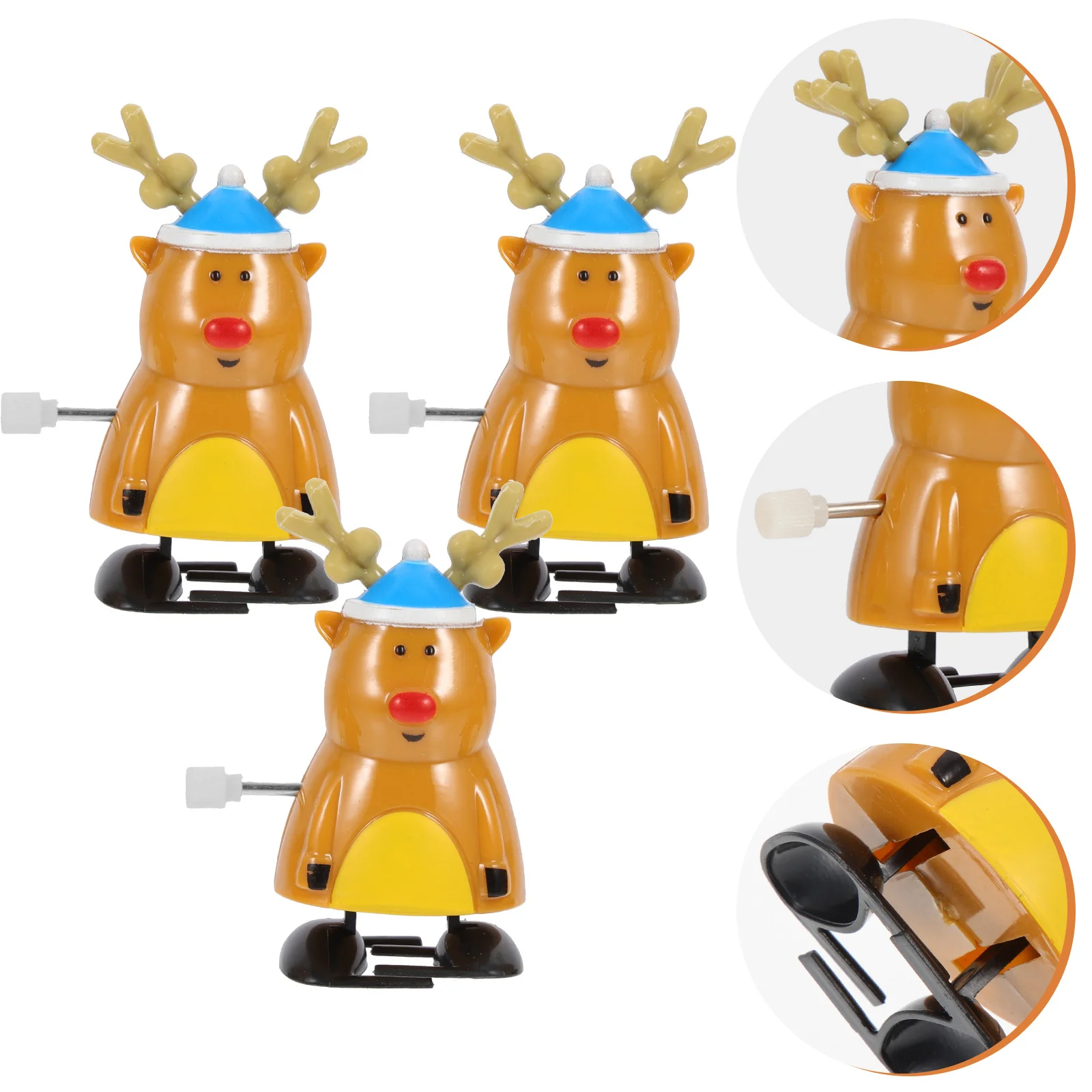 3 قطعة إِلْكَة عيد الميلاد يختتم عقارب الساعة اللعب حفلة عيد الميلاد تفضل الإبداعية مضحك الاطفال هدية الجدة عطلة ديكور