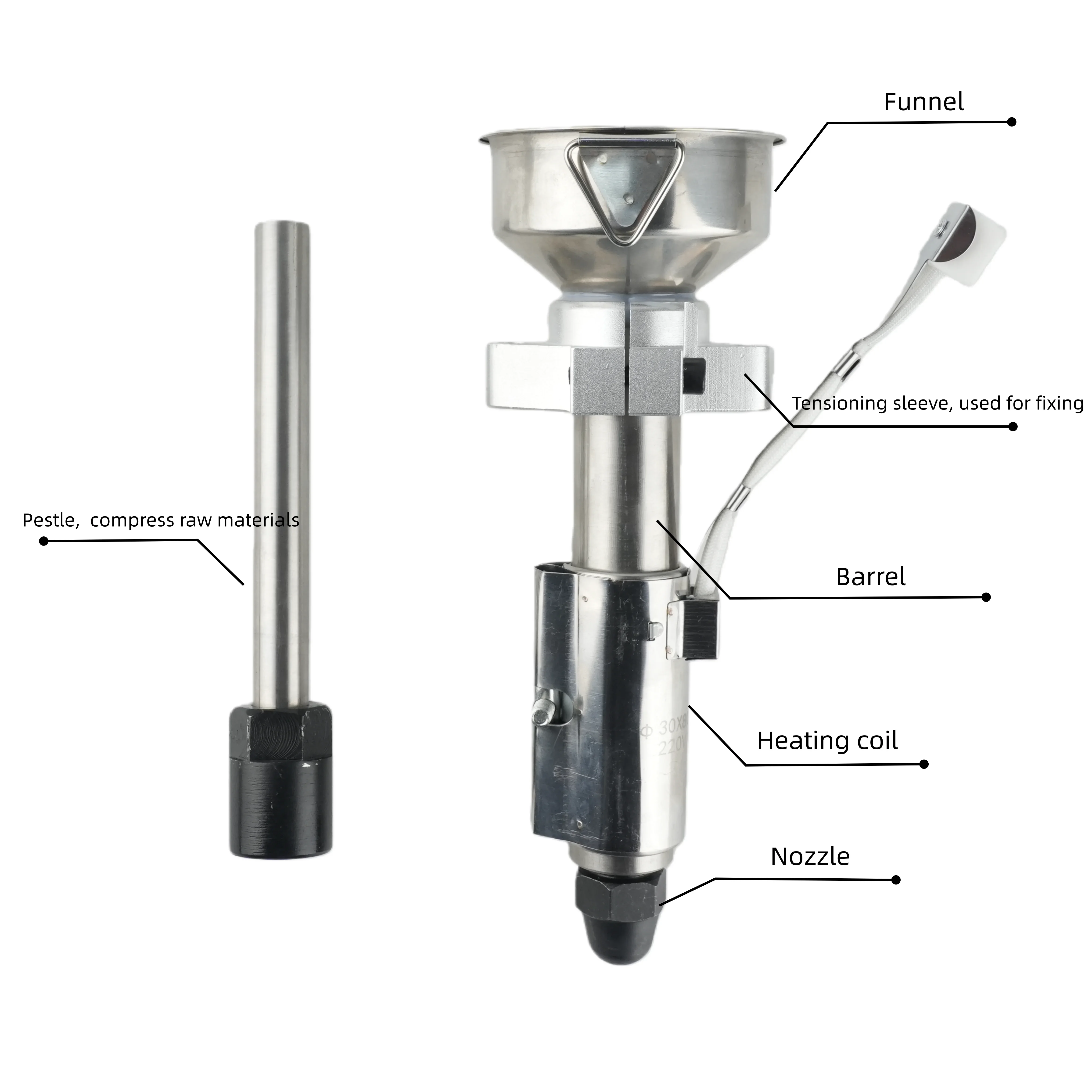 50g Small Vertical Injection Molding Machine Shot Weight Barrel Feeder Heating Forming Machine DIY Plastic Injection Equipment
