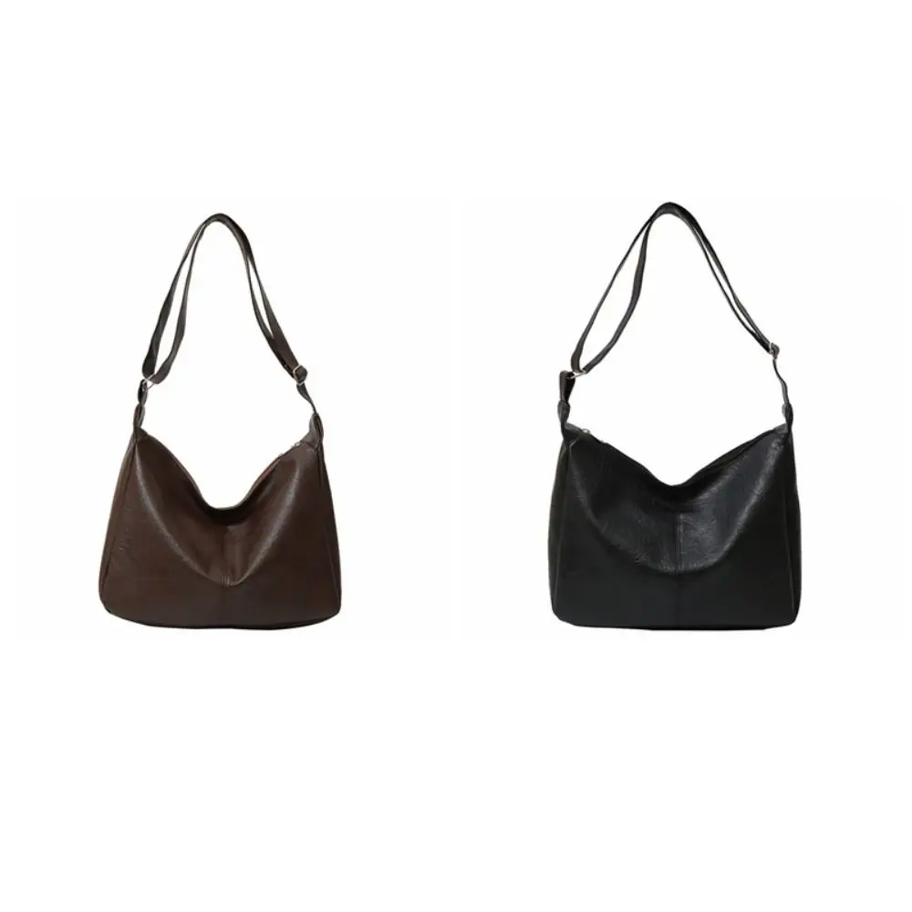 Bolsa de ombro versátil de couro pu estilo coreano grande capacidade cor sólida bolsa crossbody bolsa feminina de luxo