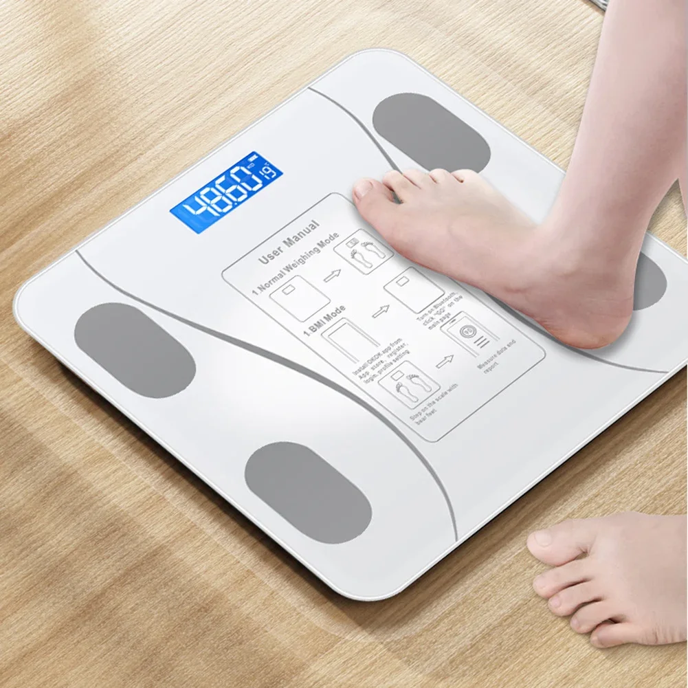 Bluetooth Smart Body Scale Bathroom Scales BMI Body Weight Scale LED Digital Electronic Weighing Scale Body Composition Analyzer