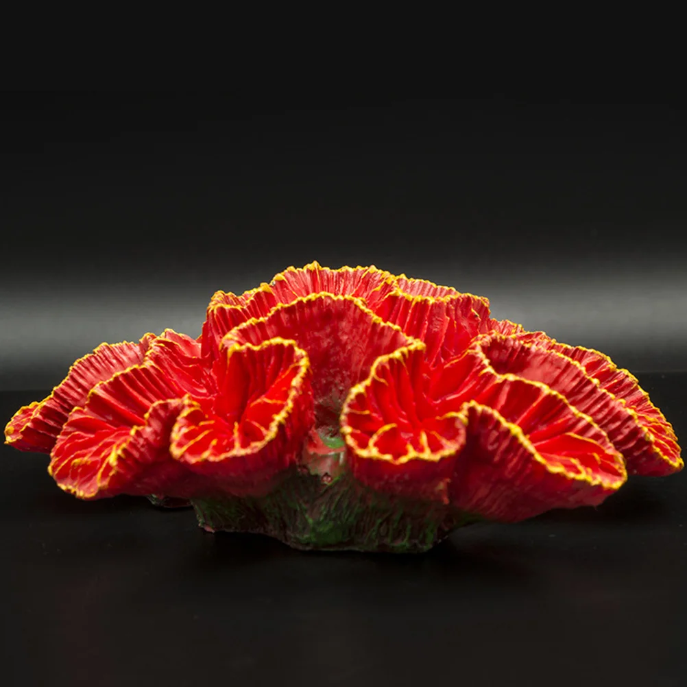

1Pcs Water Aquarium Coral Ornament Red Lifelike Resin Craft for Fish Tank Micro Landscape Decoration Desktop Bonsai