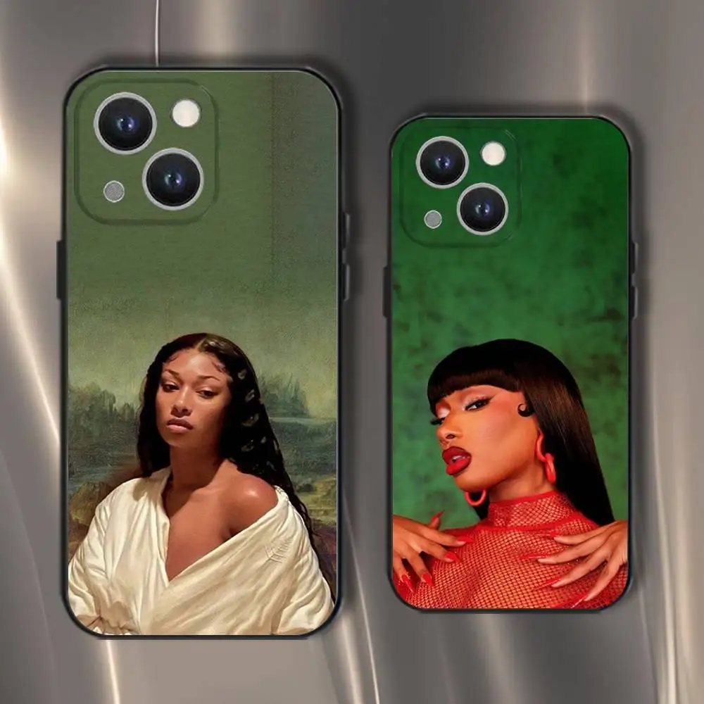 

Megan Thee Stallion Rapper Phone Case For iPhone 16,15,14,13,12,11,Pro,XS,Max,XR,Plus,E,SE4,Mini Black Soft Cover