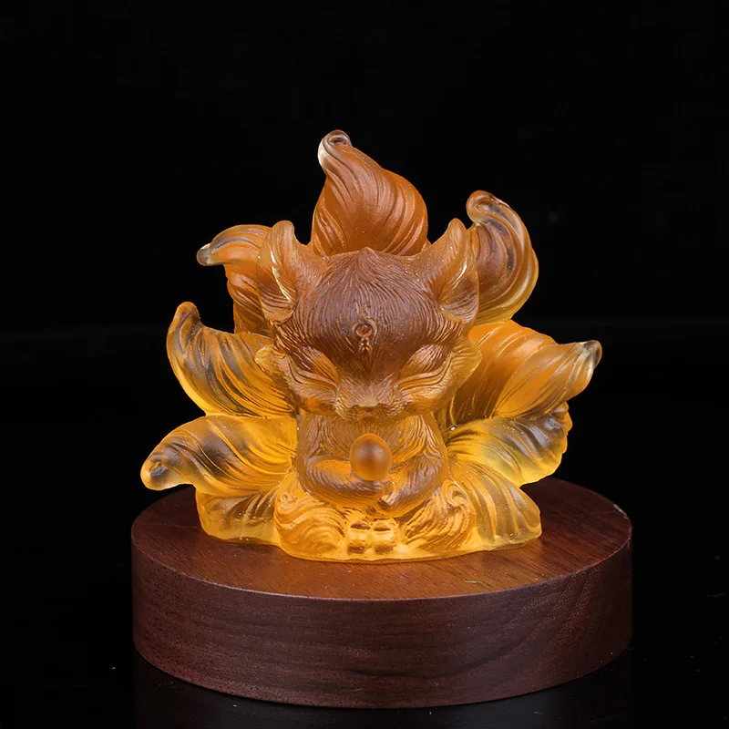 nouvel-arrivage-figurine-en-cristal-a-neuf-queues-artisanat-d'art-ancien-decoration-de-culte-motif-fleur-de-pecher-attra