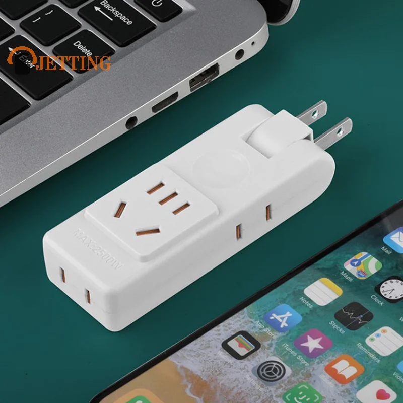 4 In 1 US Electrical Socket Rotation Plug Adapter Wall Outlet Extension Travel Aadapter Portable Power Converter