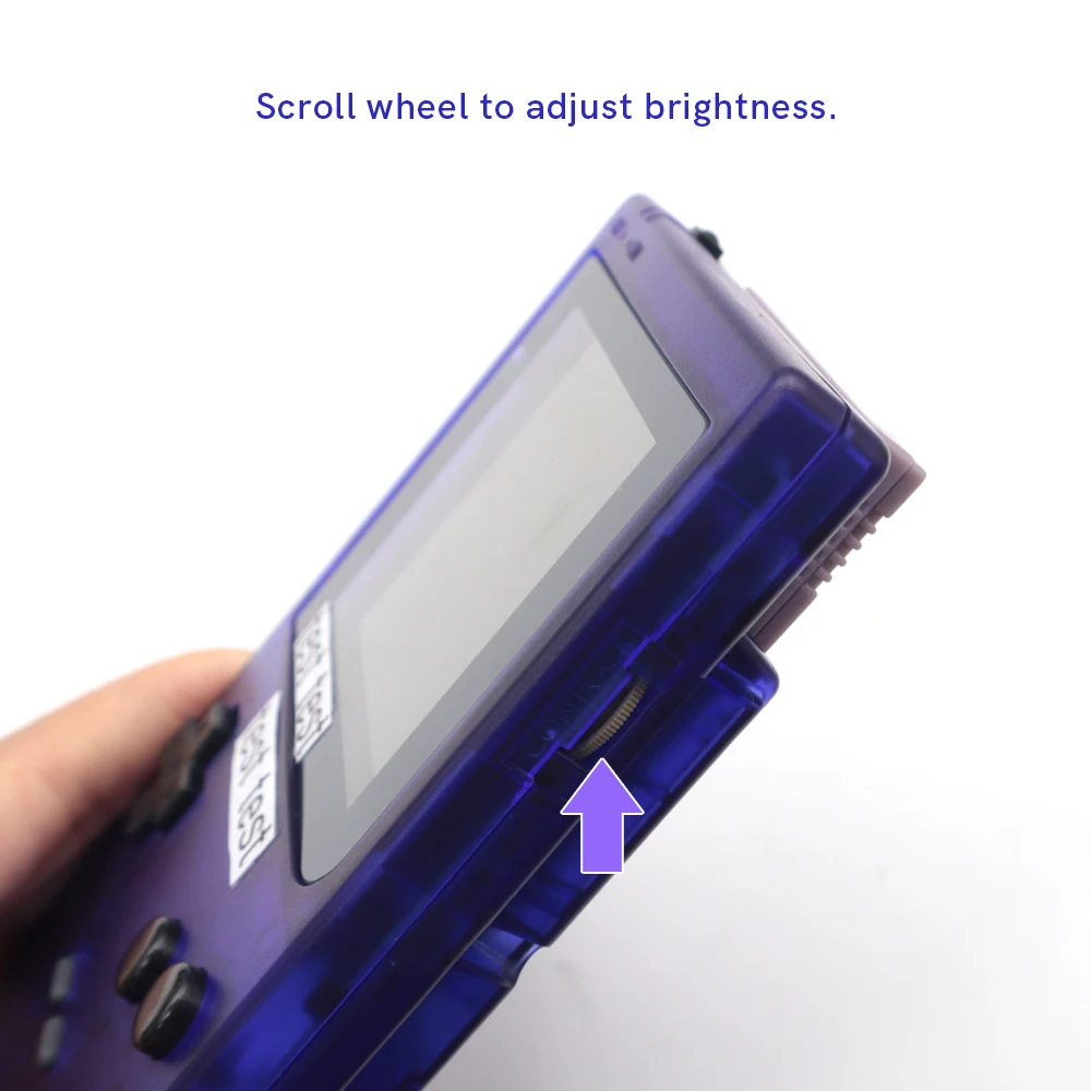 HISPEEDIDO GBP IPS LCD مجموعة شاشة الإضاءة الخلفية قائمة OSD ريترو بكسل LCD طقم عصري لجيب لعبة الصبي مع غلاف مشذب مسبقًا