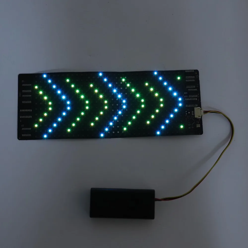 12x32 Resolution Flexible LED Display RGB LED Beads HD Full Color Rollable Screen APP Control 158.5x58mm LED Screen Advertising