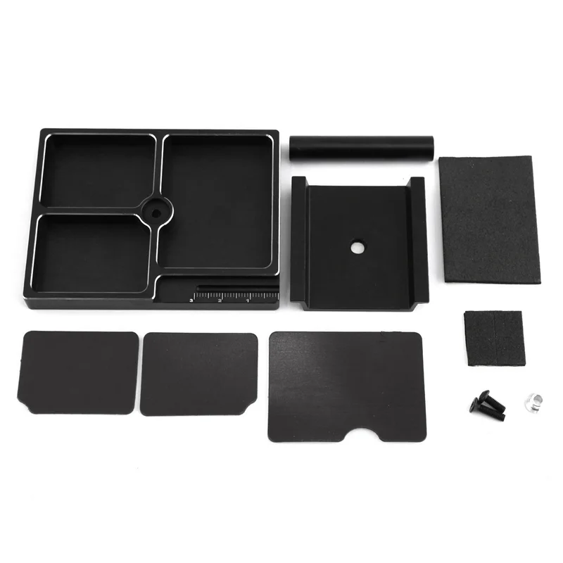 Цельная рабочая подставка, ремонтная станция, дисплей, платформа, черный металл для 1/18 1/24 радиоуправляемого автомобиля TRX4M SCX24 AX24 FCX24