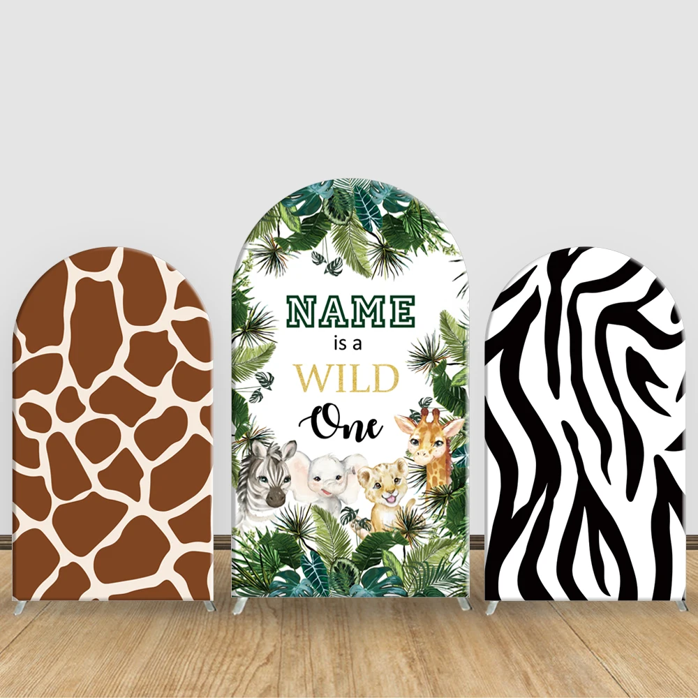 

Wild One Theme Arch Backdrop Cover Boy 1st Birthday Party Safari Jungle for Baby Shower Photography Background Party Decorations