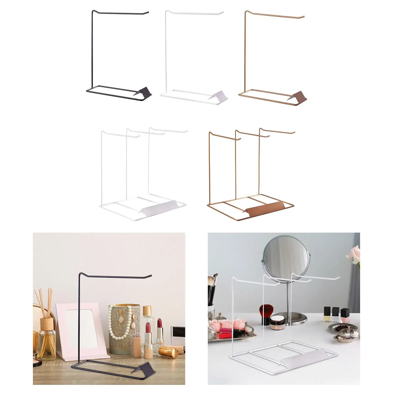 

Органайзер для ювелирных изделий, подставка, металлические настольные крючки для ювелирных изделий, стеллаж для хранения ювелирных изделий для повязки на голову, очков, браслетов, безделушек, комода