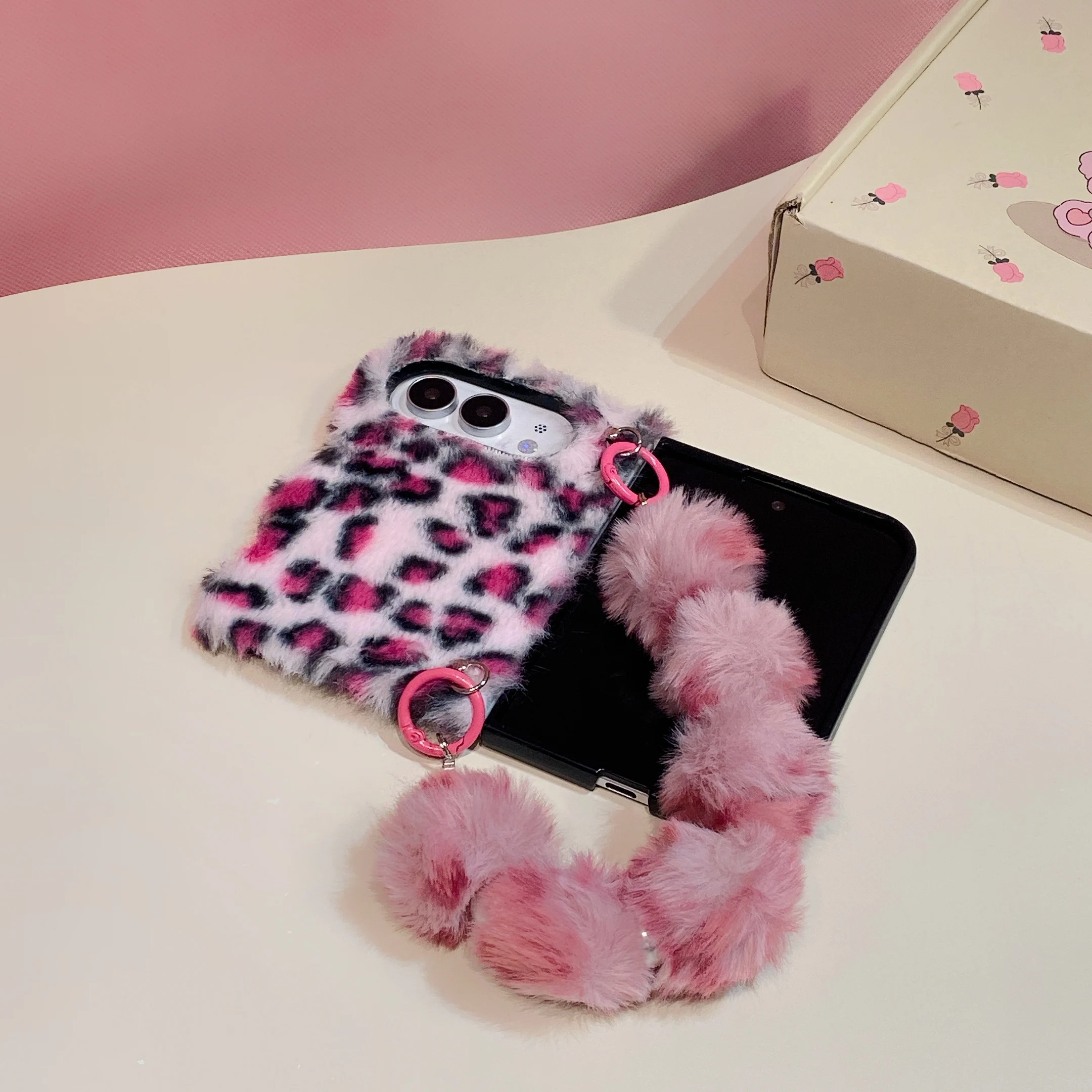 Leopard Print Fluffy Plush Wri - Phone Cases Iphone 12 review and price
