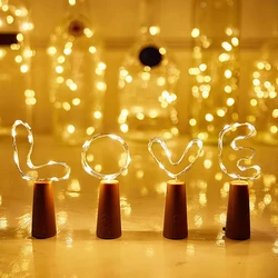 1M 10Leds Solar String Lights Outdoor Waterproof Copper Wire Wine Bottle Fairy Light Lamp Decor For Bottle Flower Wedding Decor