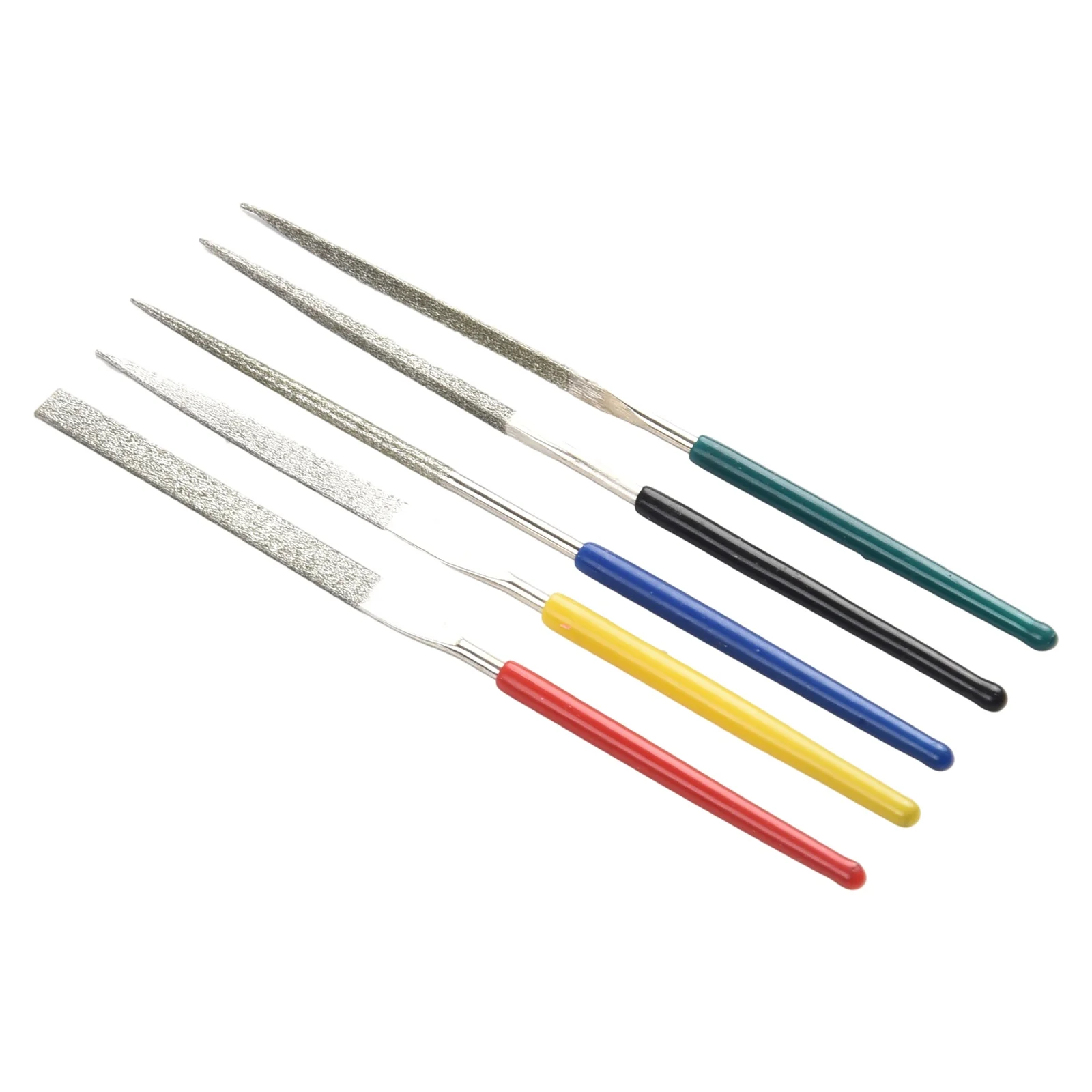 Deburring Diamond Files Flat Grinding Hand Tool Metal Replacement Round 5pcs/Set Stone Ceramic DIY Woodworking