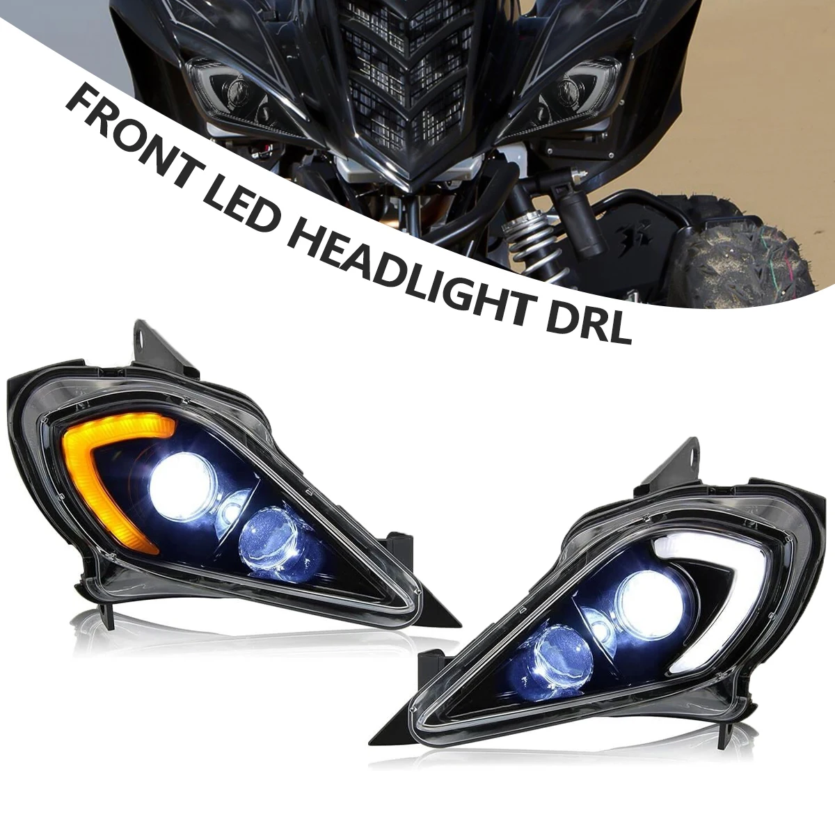 Przełącznik reflektorów LED dla Yamaha Raptor 700 700R YFZ450 YFZ450R YFZ450X Wolverine 450 2006-2024 kierunkowskaz DRL