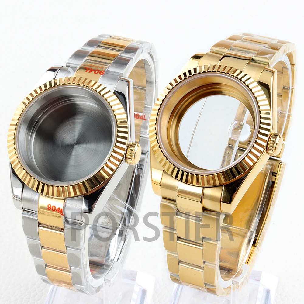 

36/39mm NH35 Case Solid 316L Stainless Steel Sapphire Glass for Datejust NH35 NH36 Movement Oyster Polished Bracelet 28.5mm Dial