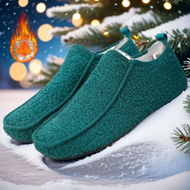 

MAEDEF/мужская зимняя хлопковая обувь, теплые мягкие зимние тапочки без шнуровки на тонкой подошве, мужские плюшевые домашние хлопковые лоферы, мужская теплая обувь