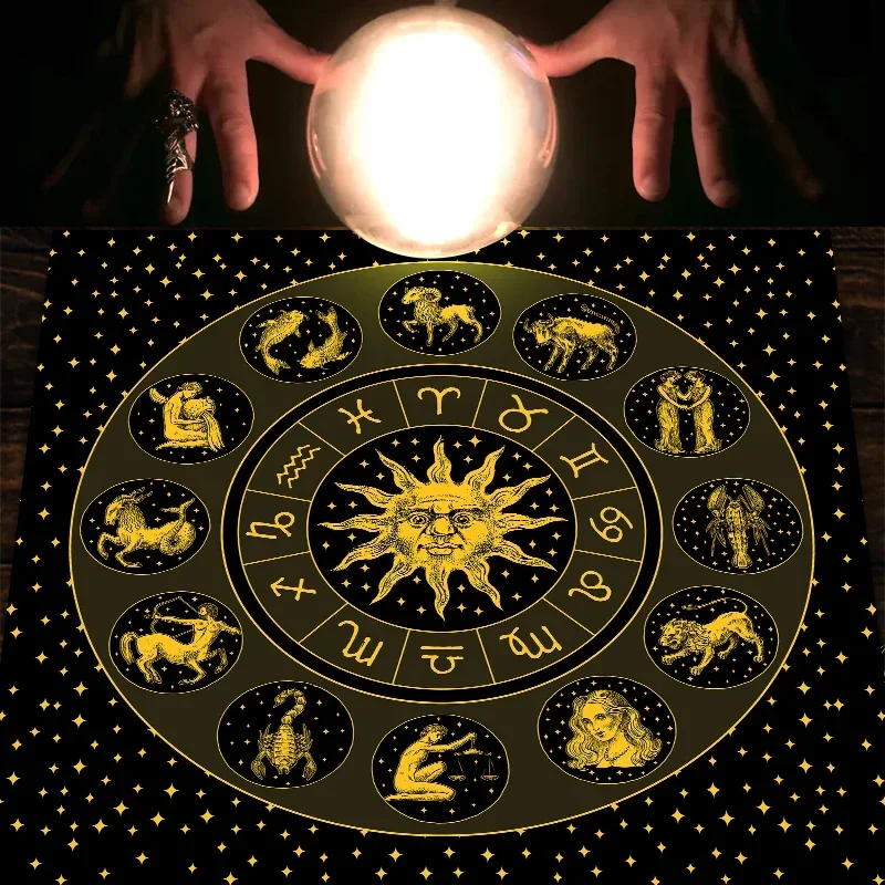 Ткань для Таро с золотым солнц – обзор и цена Zodiac Party Games