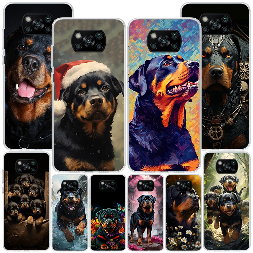 Rottweiler Dog Rottie Phnoe Case for Xiaomi Poco X5 Pro X4 Gt X3 Nfc M5S M4 M3 M2 F3 F2 F1 Mi Note 10 Lite A2 A3 Unique Cover Co