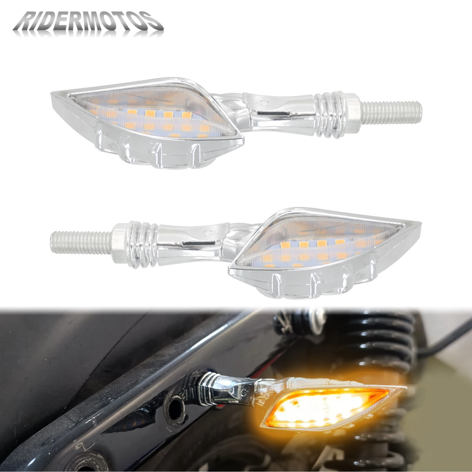 Motorcycle Led Indicator Turn Signal Lights For Harley Sportster XL1200 Touring Road Street Glide 12V Universal Blinker Lamp 2PC