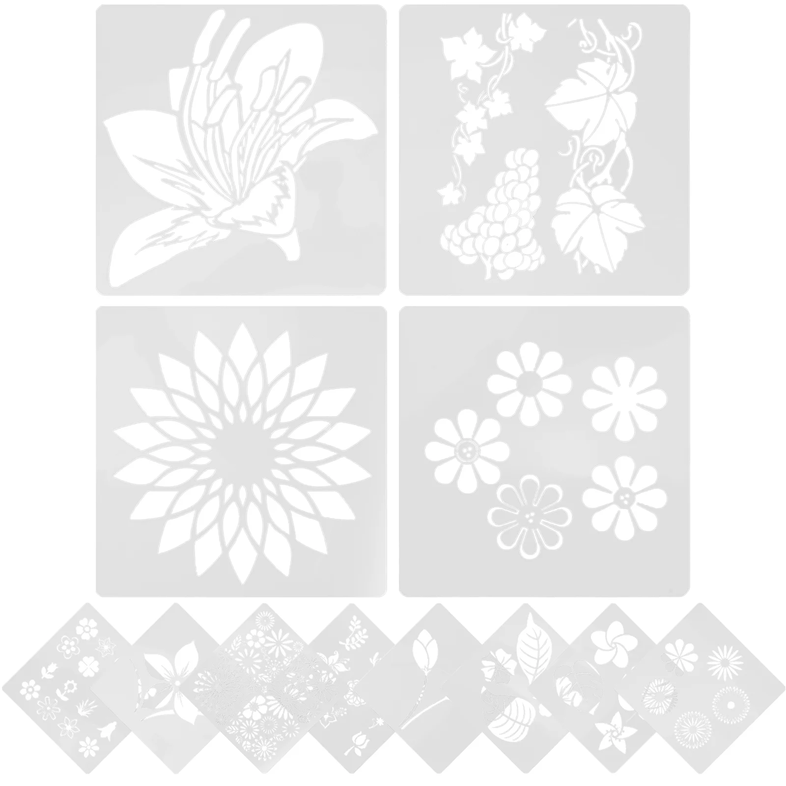 

Трафареты для рисования цветов, DIY трафареты для распыления цветов на стене, холст для домашних животных