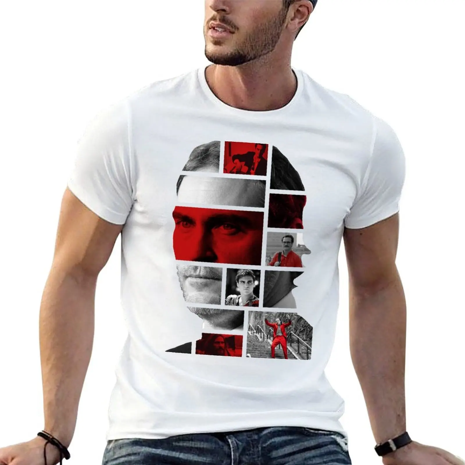 

Joaquin Phoenix Portait Collage T-Shirt man t shirts cotton t shirt for man 100 percent cotton T-Shirt