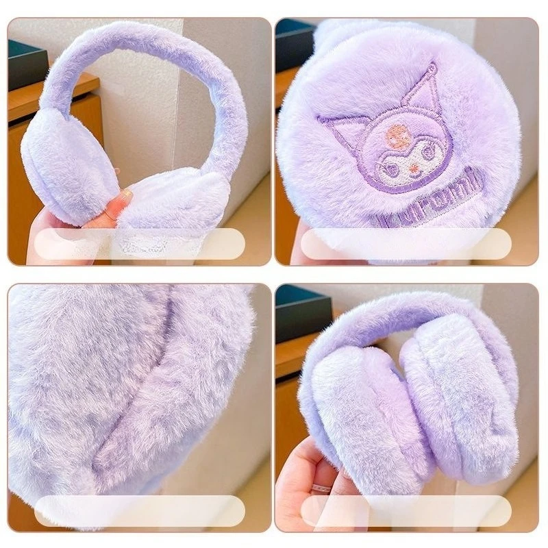 Miniso winter thickened Sanrio cartoon children's ear cups for girls with cold protection and warm ear warm Kulomi ear covers