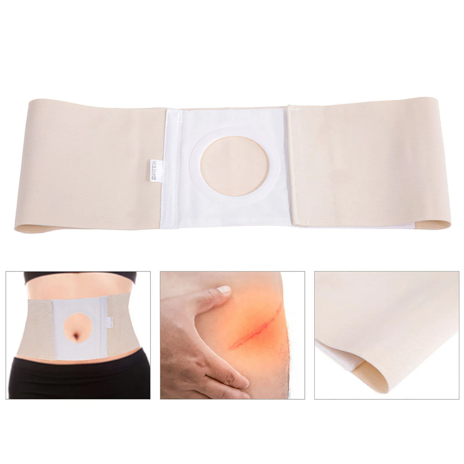 3Sizes Stoma Support Abdominal Belt Lightweight Adjustable Portable Wear on Abdominal Stoma Fix Bag Prevent Parastomal Hernia