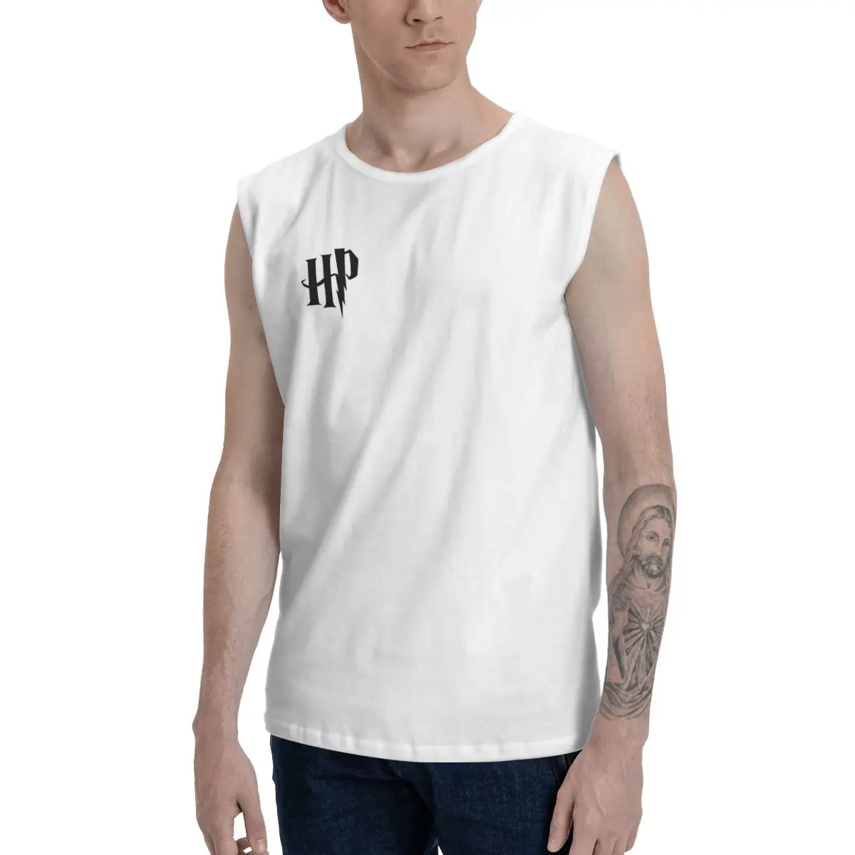 Harry Potter Men's 100% Cotton Sleeveless T-Shirt Top